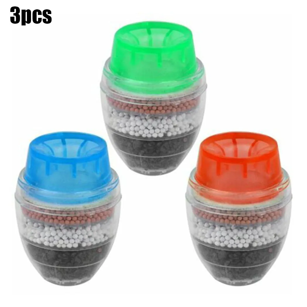 

3pcs Faucet Filter Activated Carbon Faucet Home Cartridge Home Kitchen Water Clean Filter Water Purifier