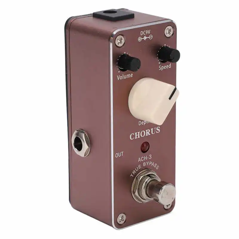 Металлическая гитарная моноблочная педаль со светодиодным индикатором