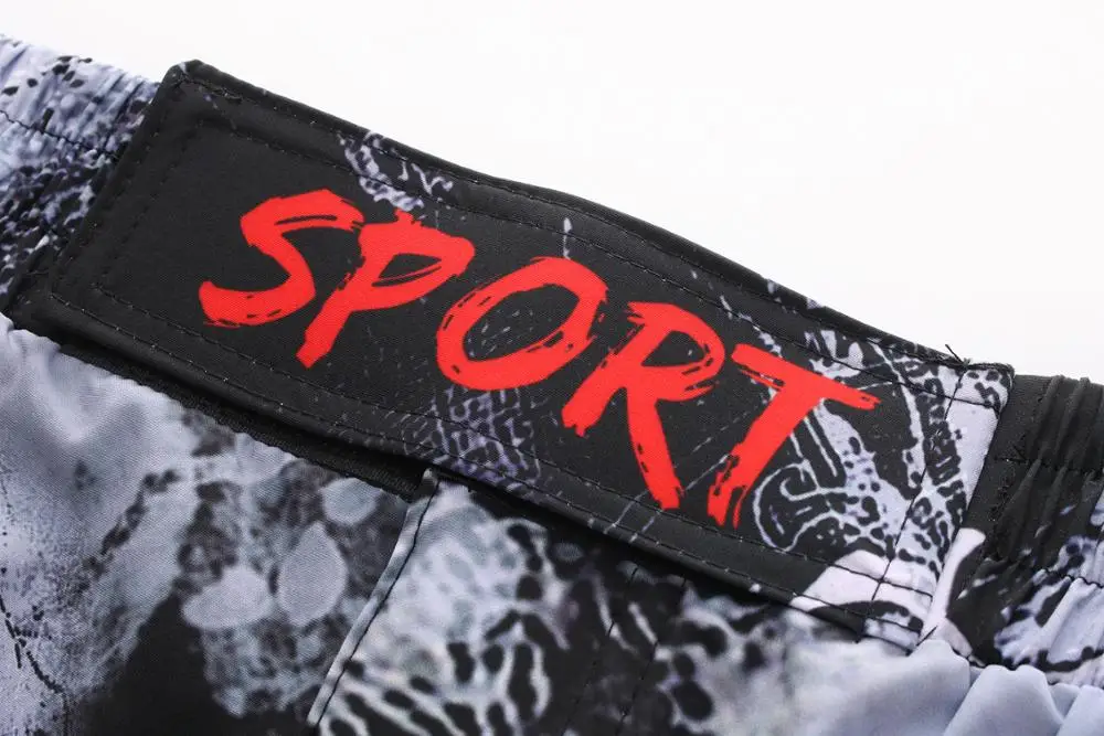 Новинка UFC BJJ MMA Fit Мужские шорты с принтом MMA 3D Fight Grappling Короткие полиэстер Kick гель Муай Тай шорты codylundin