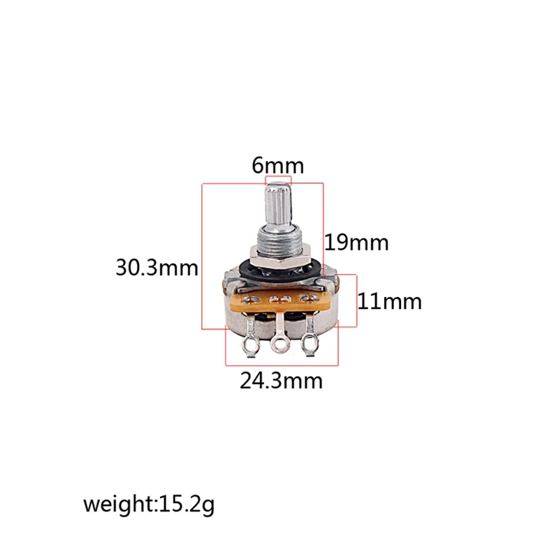 

CTS Guitar Potentiometer 250K Copper Shaft Pot Effectively Reduce the Noise Scale More Accurately