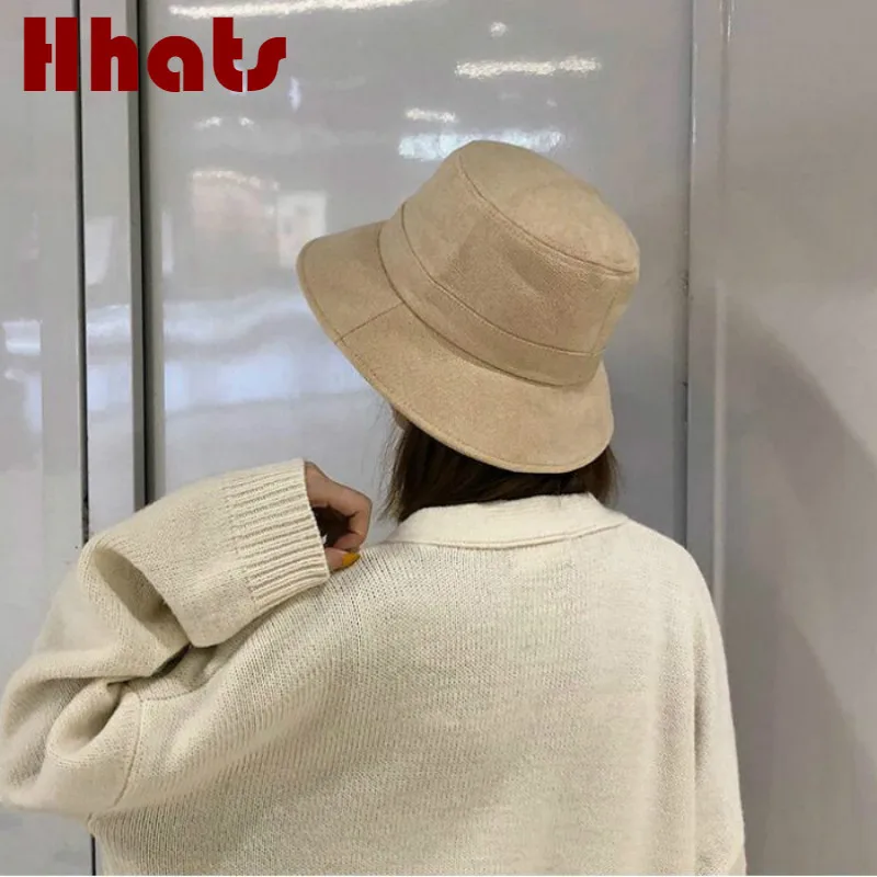 Пустая зимняя Панама для женщин одноцветная Складная Рыбацкая женская шапка