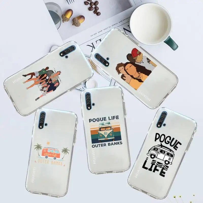 

Pogue Life Outer Banks Phone Case Transparent for Huawei honor P mate 40 20 30 10 50 i 9 x mate pro lite 8a