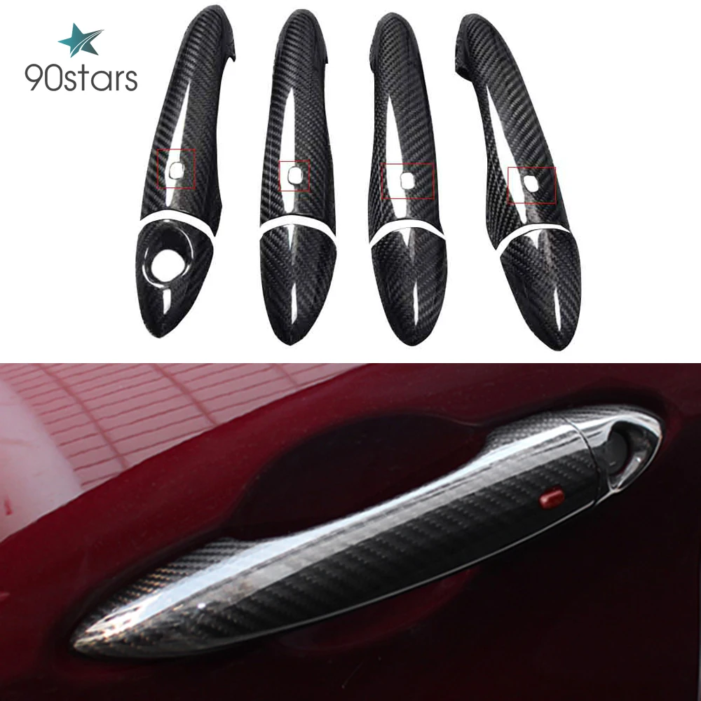 Реальные углеродного волокна Наружная ручка двери автомобиля захватить