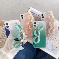 silicone phone back case with 3 rings chain strap for iphone1212pro12pro max12 mini luxury fashion protective phone cover