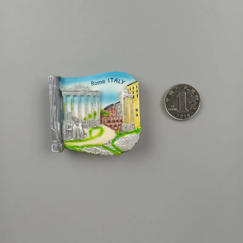 World Fridge Magnet Fridge Magnets Italy Rome Resin Fridge Magnet Sticker World Travel Souvenir Magnetic - Цвет: Rome Italy