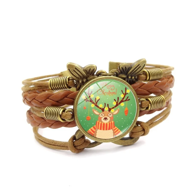Новые горячие продукты PU Дети Рождественские подарки кожаный браслет время