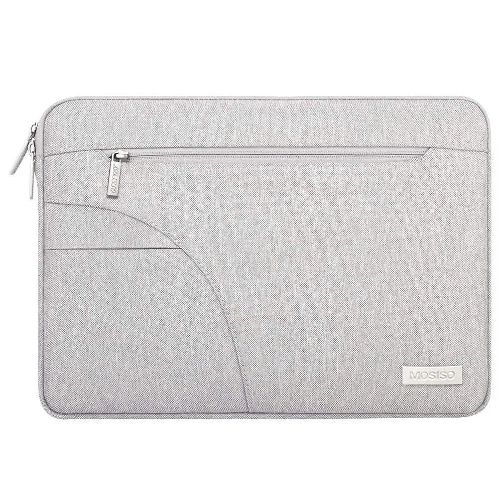 Чехол-сумка для ноутбука MOSISO для Macbook Dell hp lenovo Surface notebook Air Pro 11 13 13,3 15 16 дюймов - Цвет: Side Pocket Gray