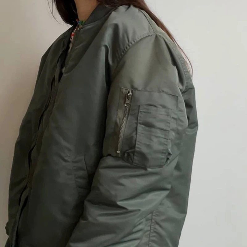 Женская бейсбольная куртка Sister Fara базовая Свободная куртка-бомбер на молнии