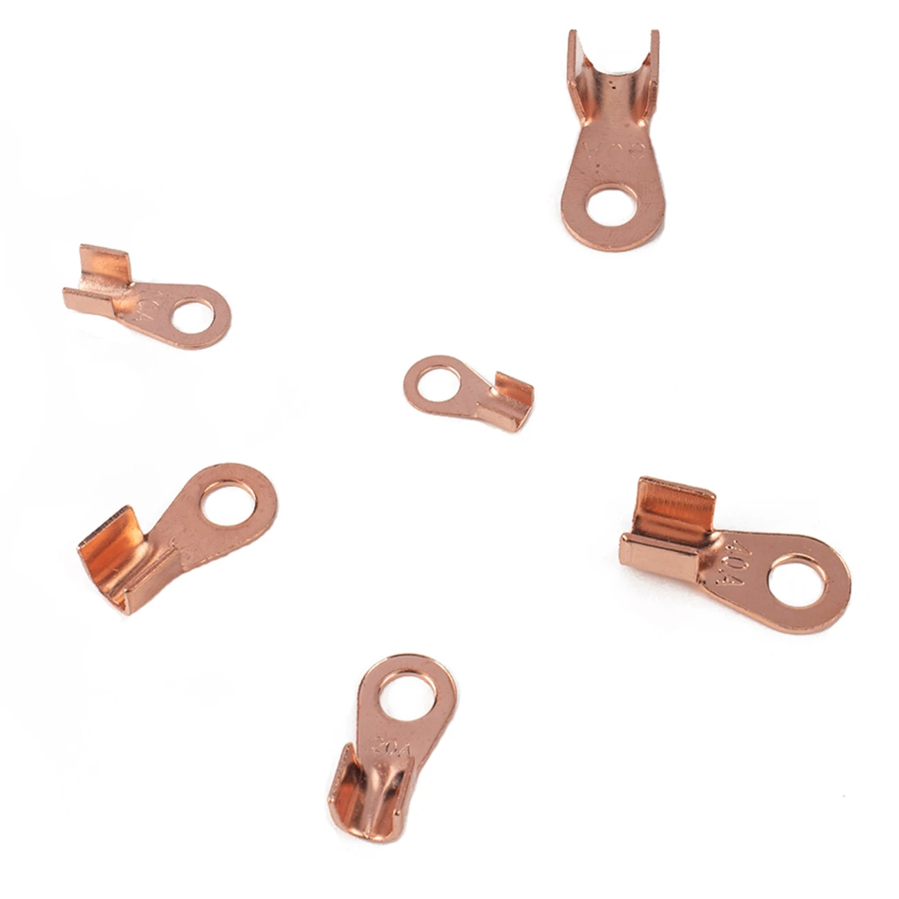 

135 PCS Open Barrel Wire Crimp Copper Ring Lugs Terminal Connector with 2:1 Heat Shrink Tubing Assortment Kit