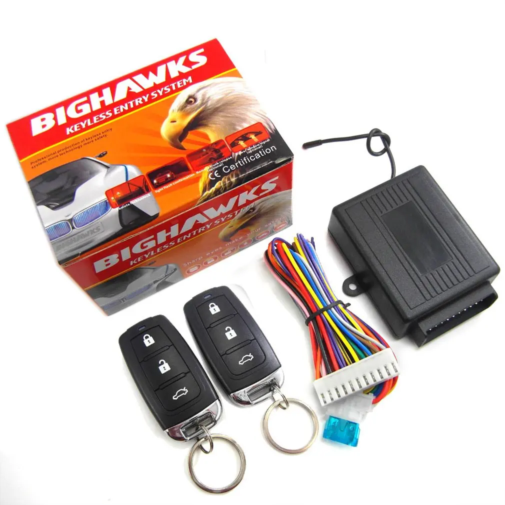 

Universal Car Door Lock Keyless Entry+Release Remote Central Locking Kit Anti-Theft Device Set 602-8238