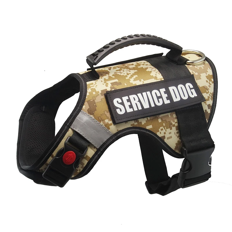 Шлейка-ошейник для собак военная одежда больших светоотражающая тренировочная