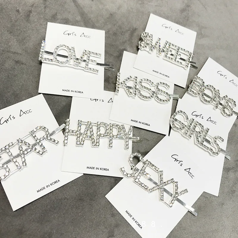 1 шт. женская заколка для волос с кристаллами блестящие заколки со стразами