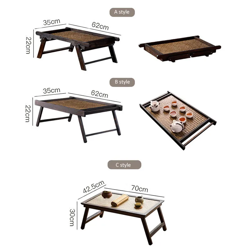 Японский бытовой складной низкий стол эркер маленький чайный столик татами