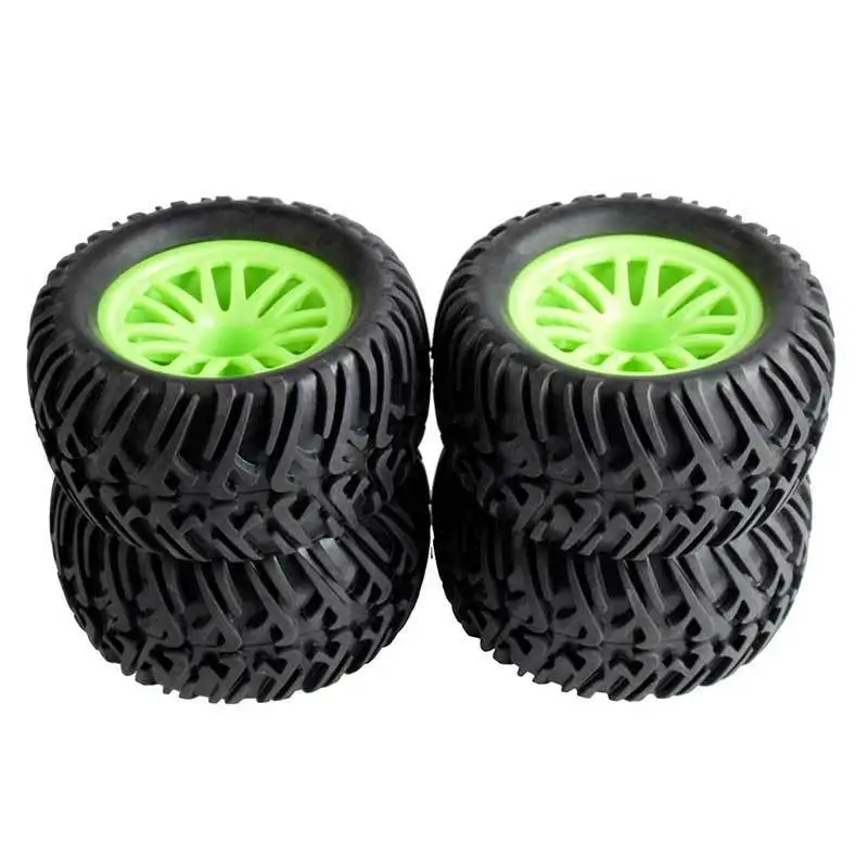 HSP-neum&aacute;tico de rueda de varilla 1:10 d128 mm, neum&aacute;tico de goma suave, piel para coches de control remoto 94188 HPI 94108, piezas modificadas, 4 Uds.-2