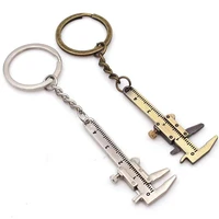 2021 new car key mini vernier caliper key ring car turbo key chain wholesale
