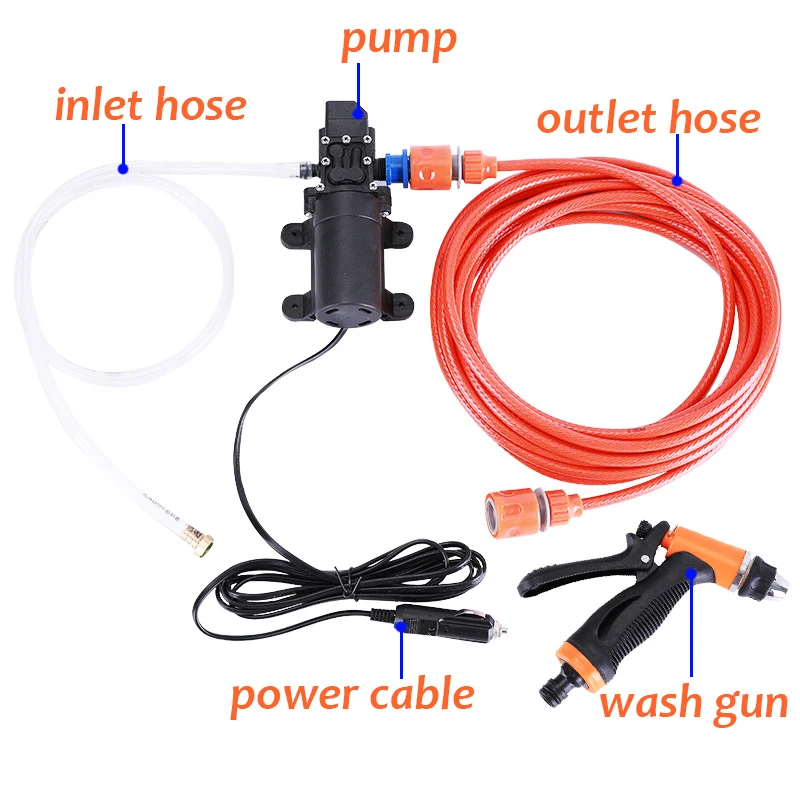 

Car Wash 12V Car Washer Gun Pump High Pressure Cleaner Car Care Portable Washing Machine Electric Cleaning Auto Device Styling