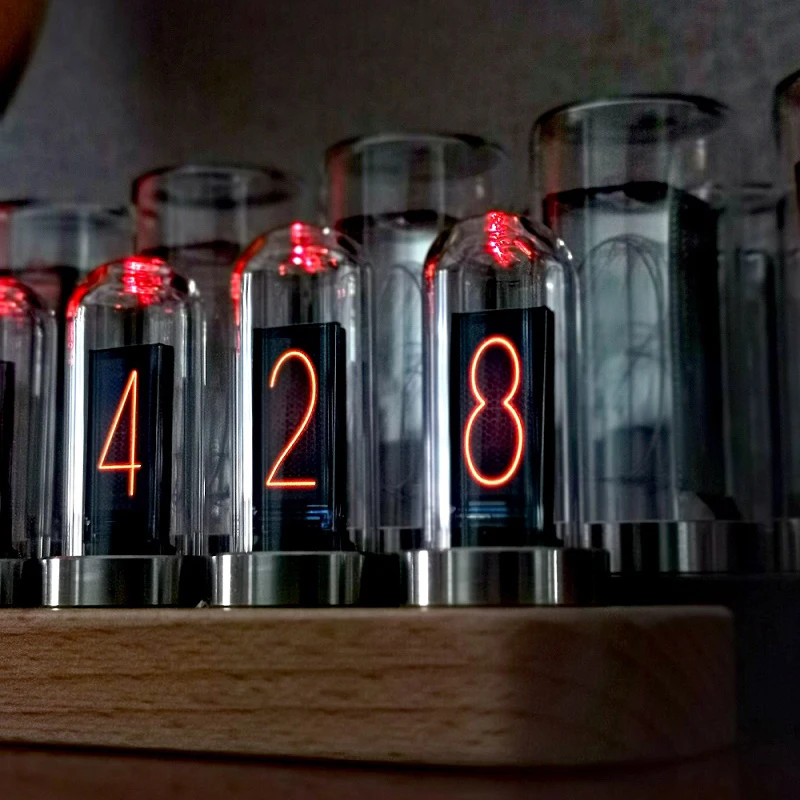 Новый дизайн IPS псевдо светящаяся трубка часы ритм уровень измеритель настольные