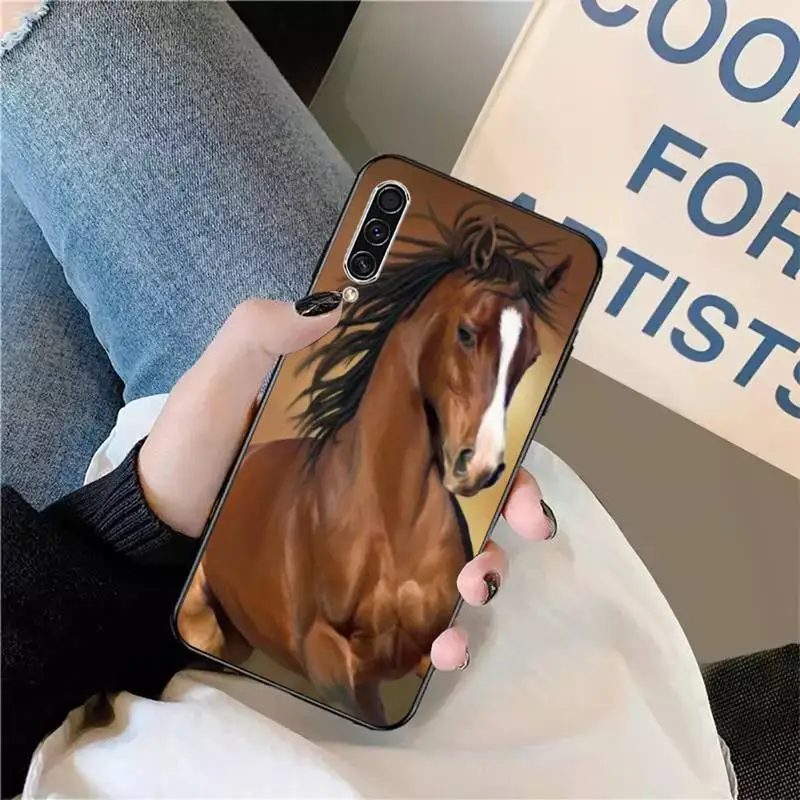 

Watercolor Horse Horses Running shell Phone Case For Samsung galaxy S 9 10 20 A 10 21 30 31 40 50 51 71 s note 20 j 4 2018 plus