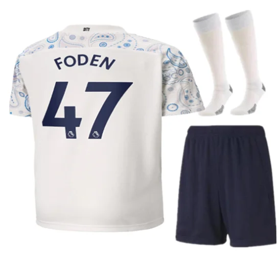 

FODEN kids kit Top Quality Kun Aguero De Bruyne Foden Ake Ferran Ruben Sterling MENDY MAHREZ 20 21 Manchester child city shirt
