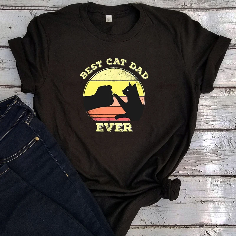 Best Cat Dad Tees Funny Tops Gift T Shirt Streetwear Oversized Men Lover Tshirt My Funny Cat Tee 2020 maxwell cat quantum mechanics equation theory t shirts physics and mathematics math funny cat tshirt oversized men europe size