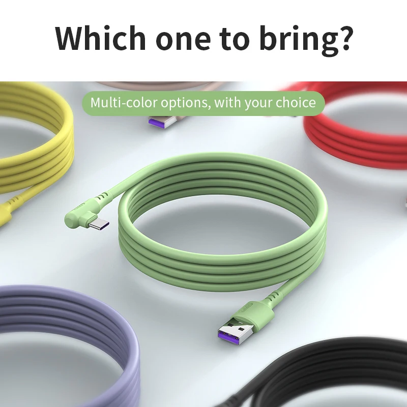 90 Degree Elbow 5A Type C Cable Fast Charging Charger USB for Huawei P40 Xiaomi Redmi Mobile Phone Accessories Usb | Мобильные