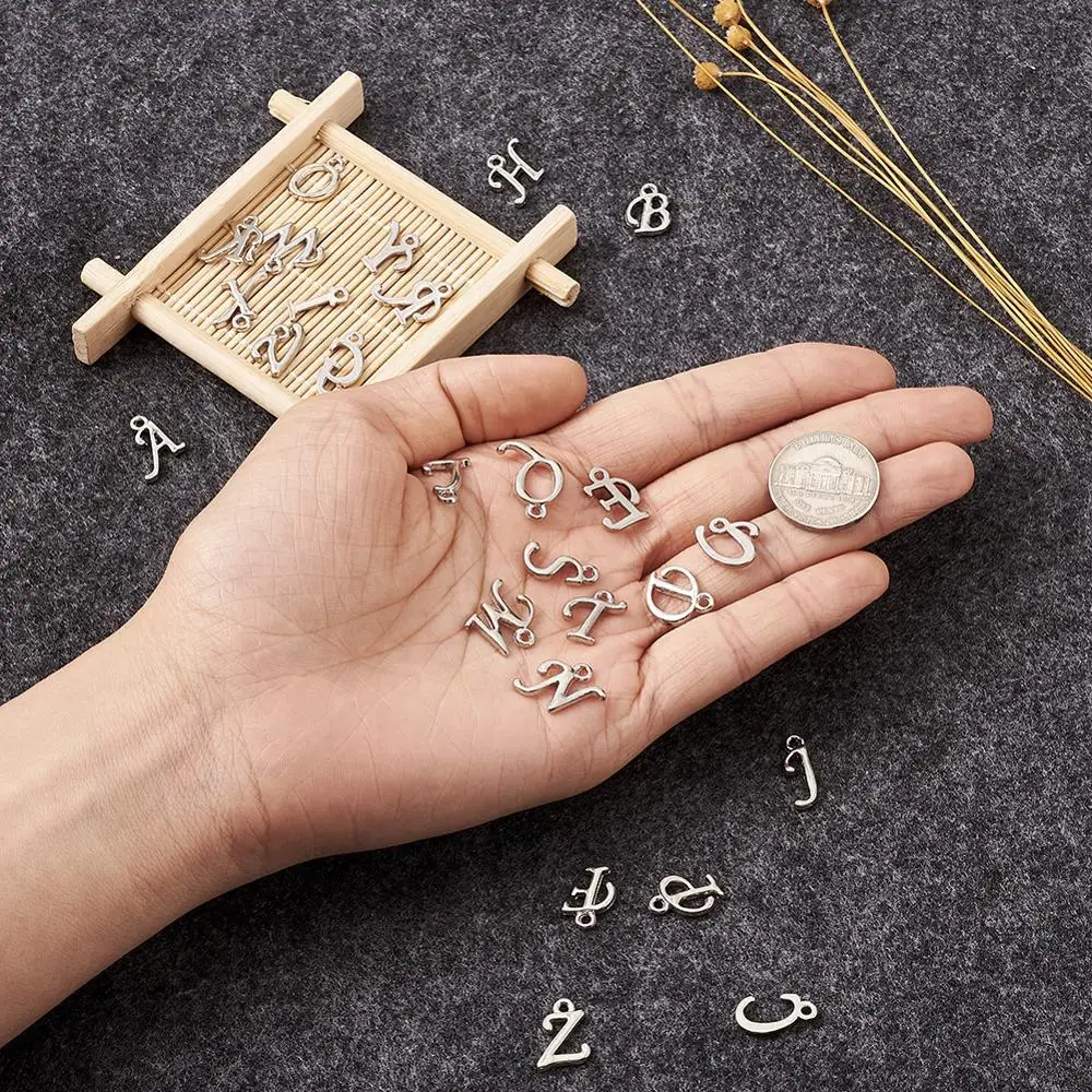 Подвеска из сплава с 26 буквами для людей сделай сам семьи друзей ожерелье браслет