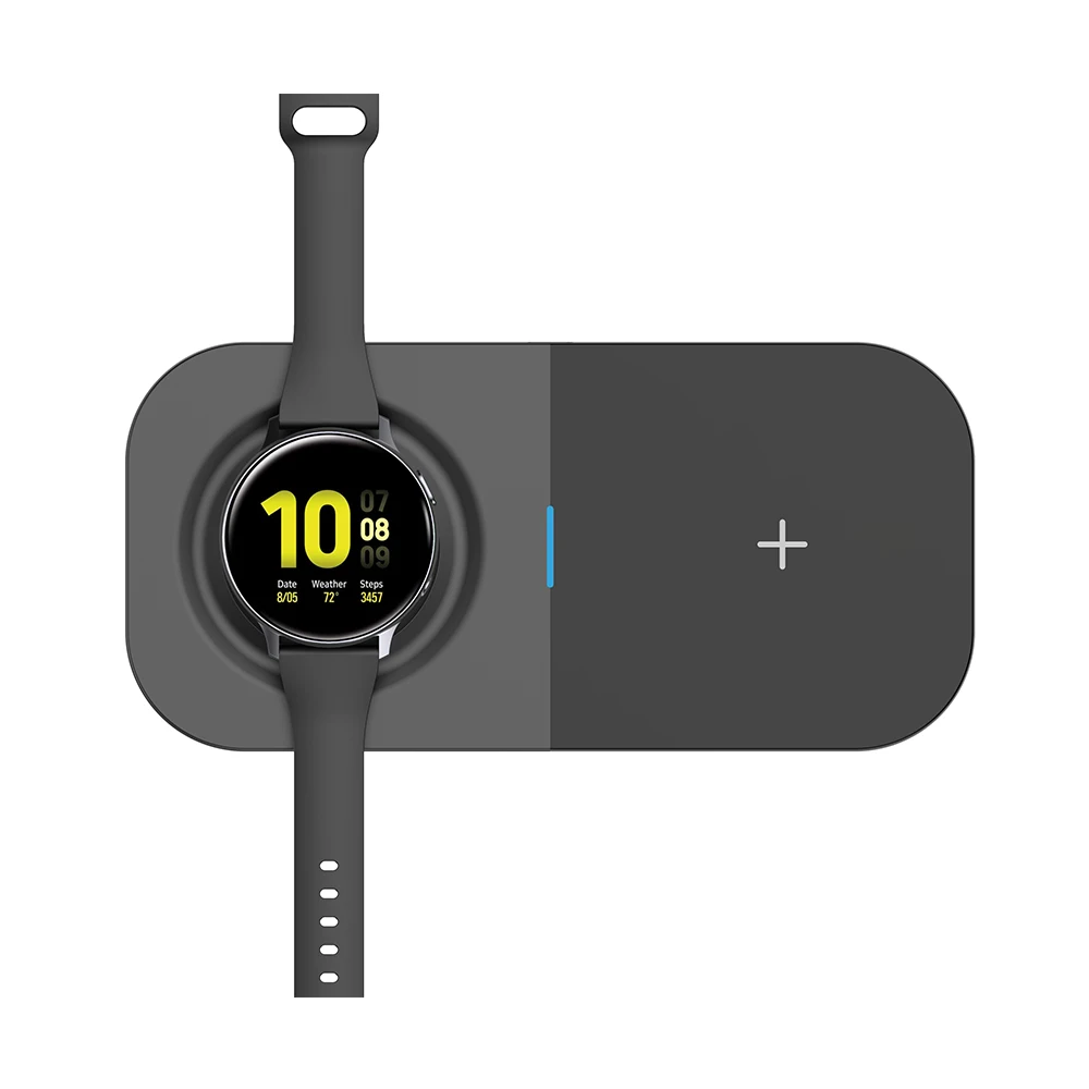 2 in 1 wireless charger pad for samsung galaxy watch 4 s3 15w fast charging station for samsung note 20 s10 galaxy buds charger free global shipping
