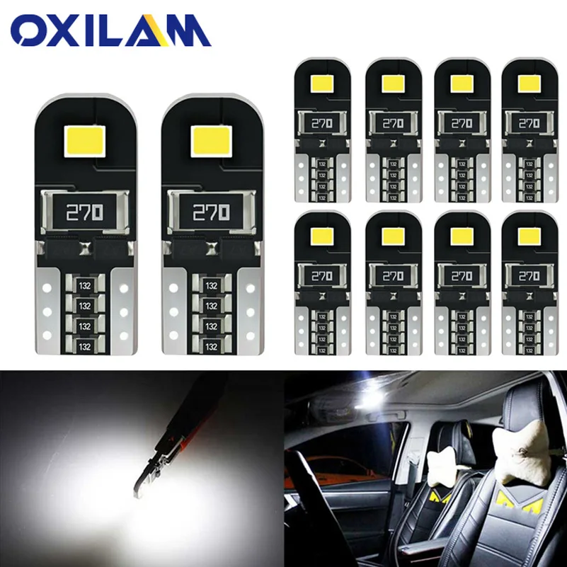 Лампа OXILAM 10x W5W T10 светодиодный Canbus для Kia Rio 2 3 4 Ceed Cerato K3 K4 K5 Mazda 5 6 GH лампа салона