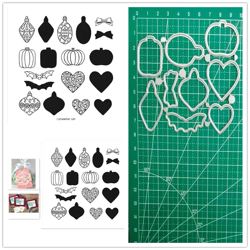 

Christmas Turnovers Metal Cutting Dies and Stamp DIY Scrapbooking Photo Album Paper Card Decoration Craft Embossing Template