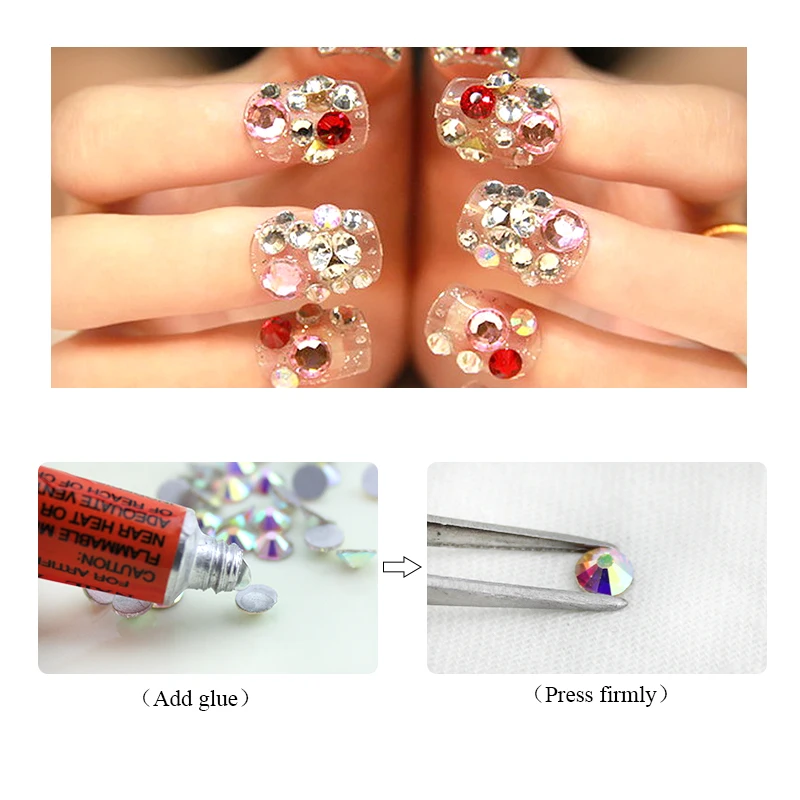 SS4-SS12 блестящие маленькие Стразы 1440 шт./лот цветные AB не Горячая фиксация плоская