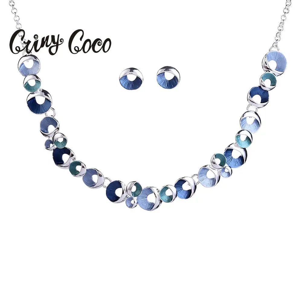 2019 Cringe Coco Новое Женское модное ожерелье из сплава серьги набор украшений для