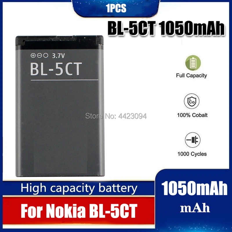 1ps BL 5CT для Nokia 3720C 5220XM 6303C 6730C C5 00 C6 01 6030C 6303i литий полимерный Мобильный телефон