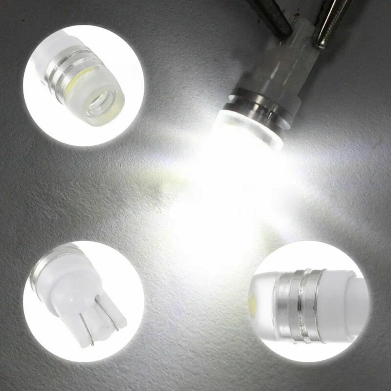 

10X T10 Wedge High Power 1W LED Light Bulbs Xenon White 192 168 194