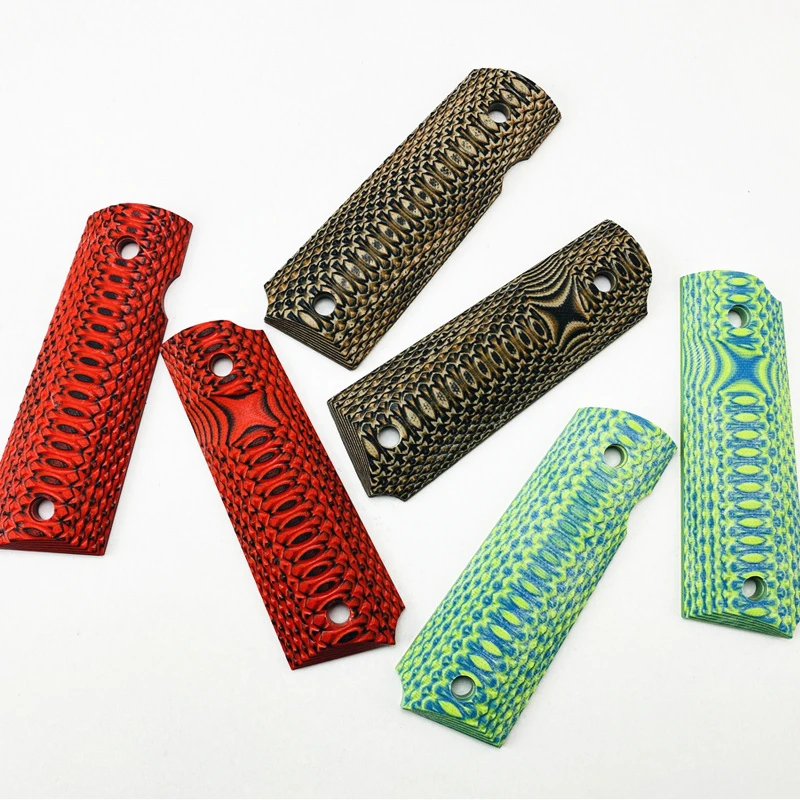 

1 Pair G10 Patches Textured Handle Scales Non-slip Blanks for 1911 Grips Model