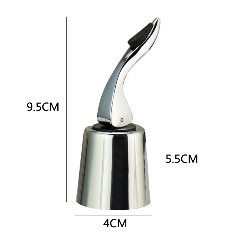 

Wine Bottle Stopper Stainless Steel Reusable Leakproof Silicone Beverage Bottle Sealer Wine Fresh Saver