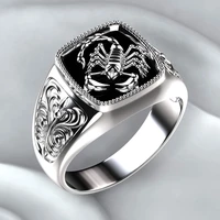 mengyi top quality gothic style punk scorpion male retro ring scorpion pattern rings for men jewelry