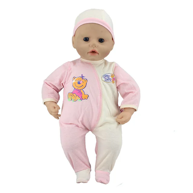 

2pcs In 1, Hat+Suit for 46cm Baby Doll 18 Inch Dolls Clothes