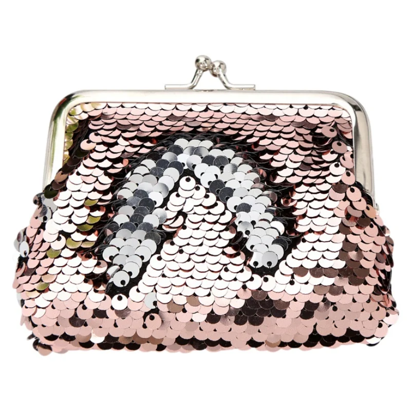 Блестящий кошелек с блестками на застежке для монет держатель карт клатч сумка