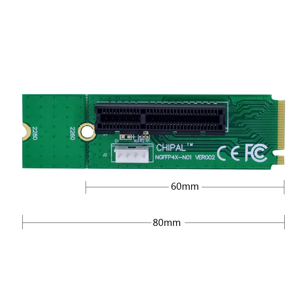 Преобразователь CHIPAL PCI E 4X 1X на NGFF M.2 карта передачи M2 M Key X4 X1 адаптер для PCIE 16X