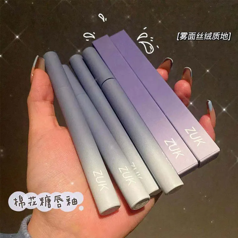 

ZUK Cotton candy Lip Glaze strawberry orange coffee red long lasting waterproof velvet matte liquid lipstick AC323