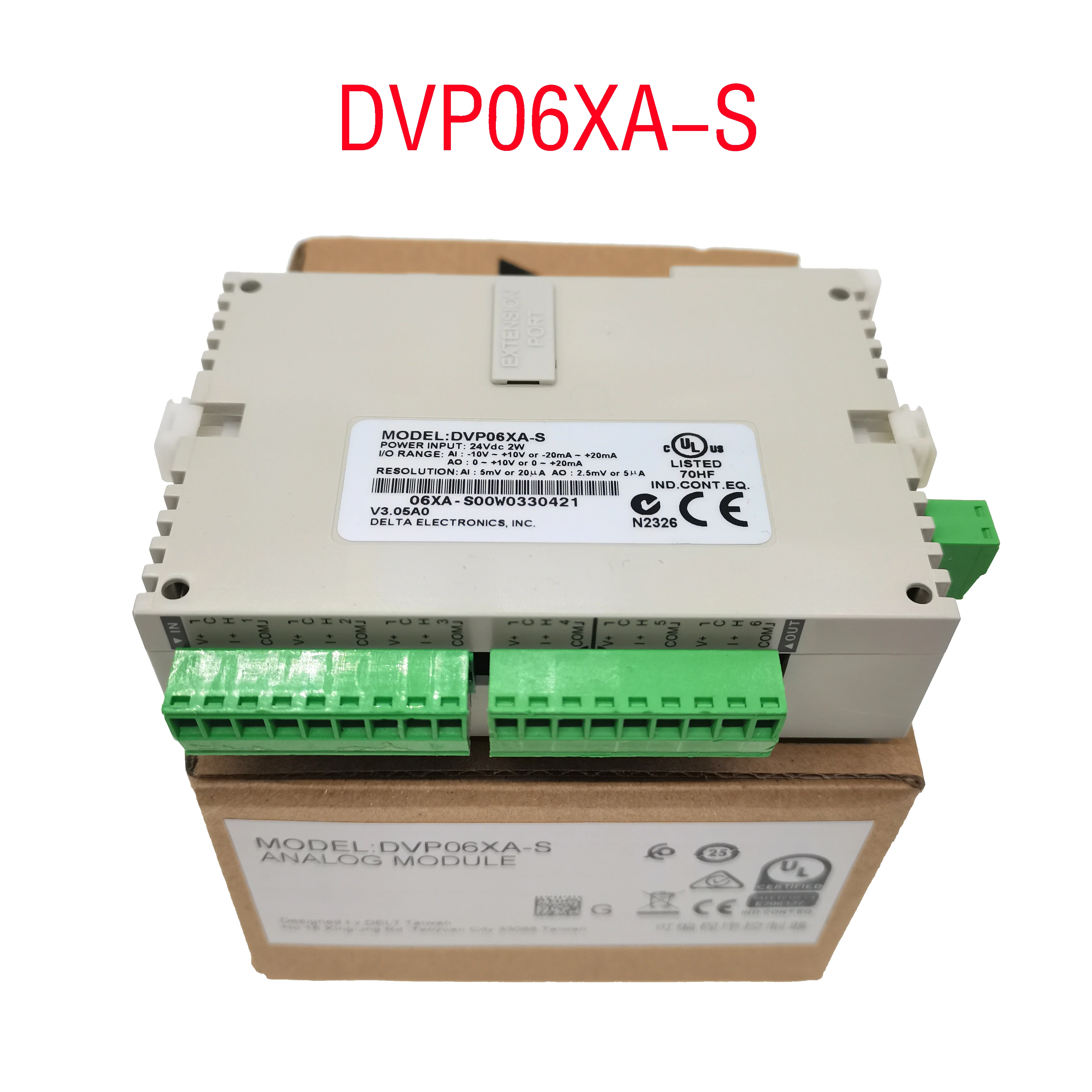 

New Original Programmable Controller resolution Analog I/O Module 4AI 2AO DC 12-bit DVP06XA-S