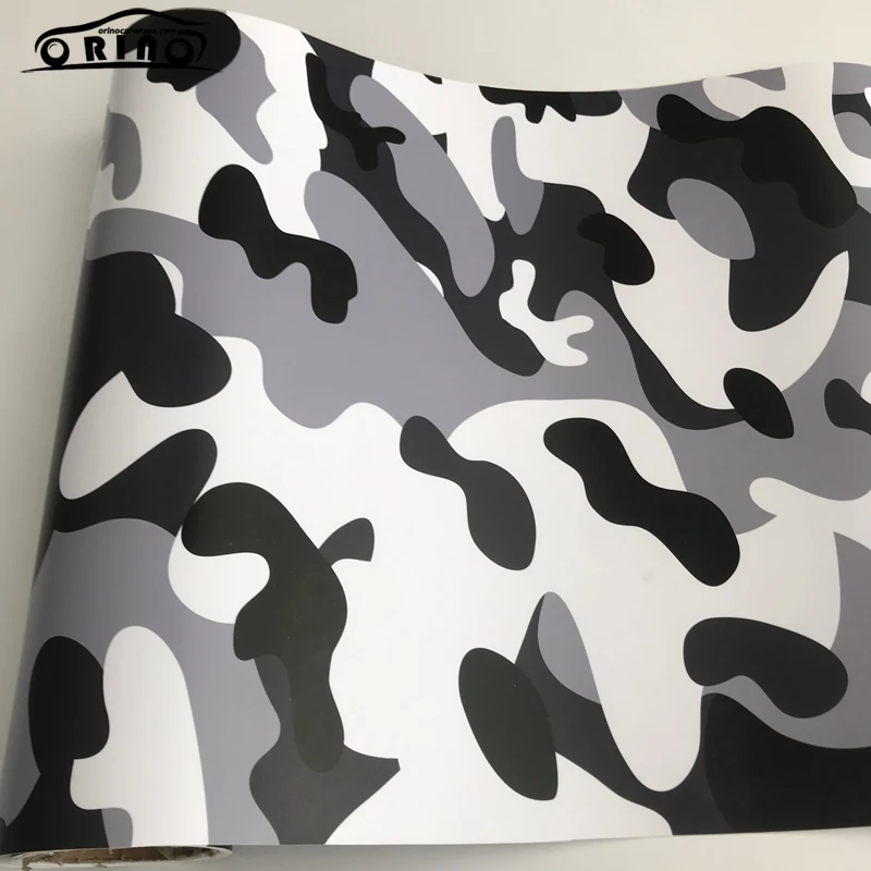 Черная белая серая камуфляжная оберточная клейкая пленка для самостоятельной