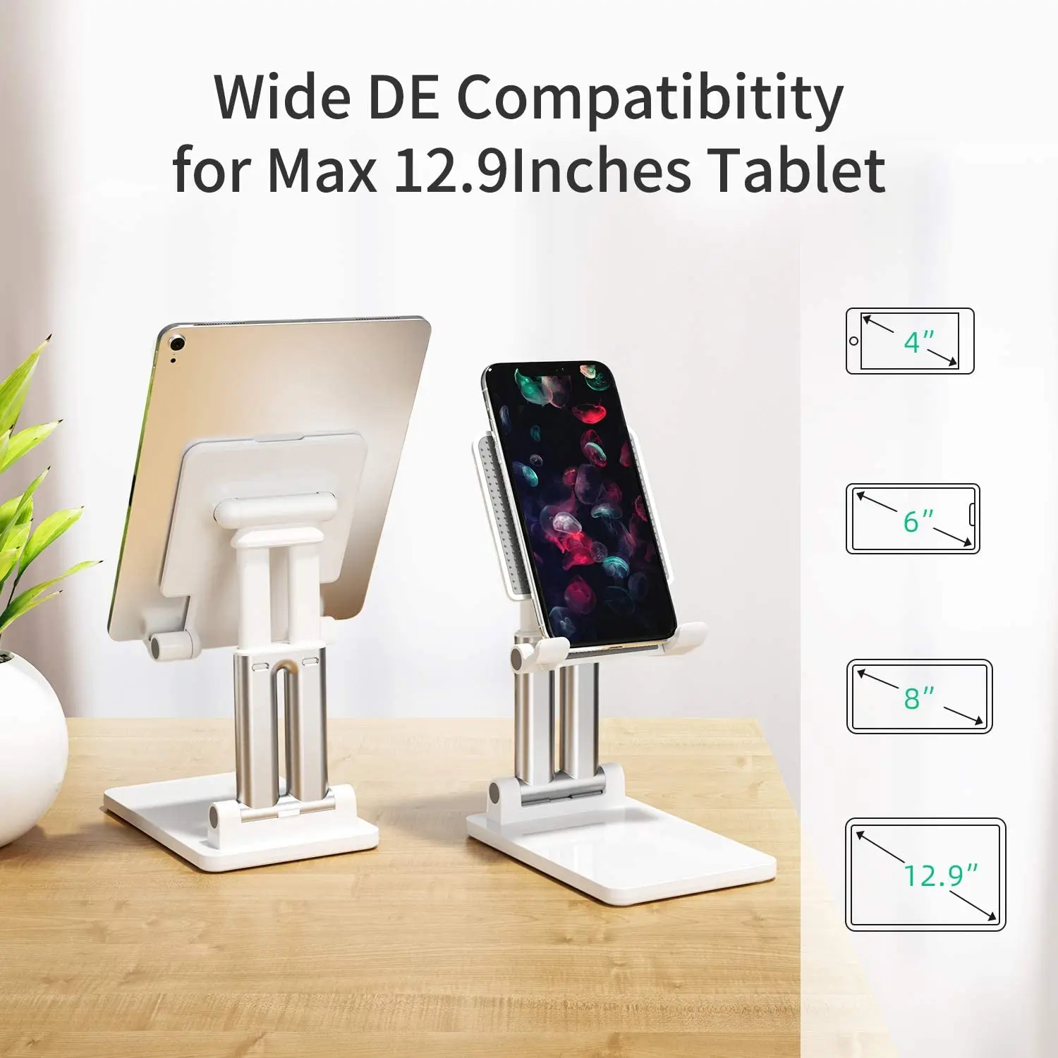 

Aluminium Alloy Desktop Tablet Phone Stand Holder Portable Foldable Extend Mobile Phone Holder Universal Table For iPhone iPad