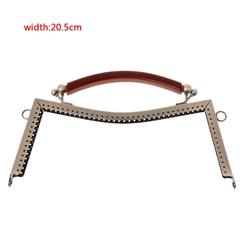 

THINKTHENDO New Fashion 1PC Metal Frame Clasp Lock For Sewing Coin Purse Bag Accessories DIY 20.5cm