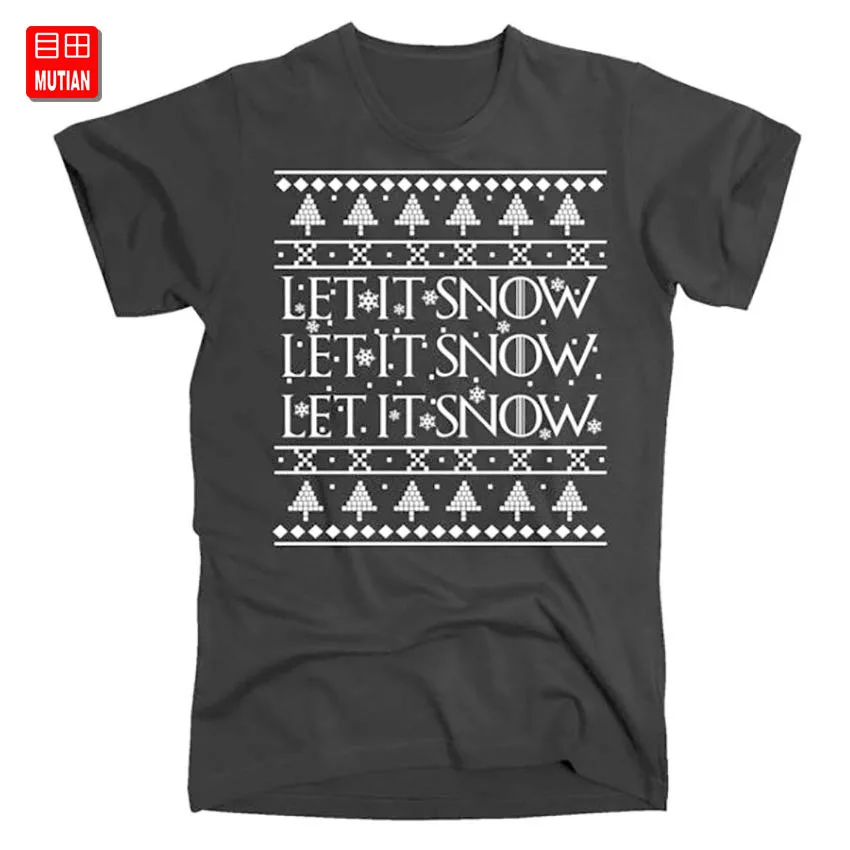 Let it Snow It уродливая Рождественская футболка трендовые рождественские сериалы Jon