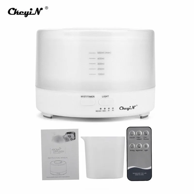 

500ml Electric Aroma Essential Oil Diffuser Ultrasonic Cool Mist Humidifier Air Purifier Strong Fog LED Lights for Office Home49
