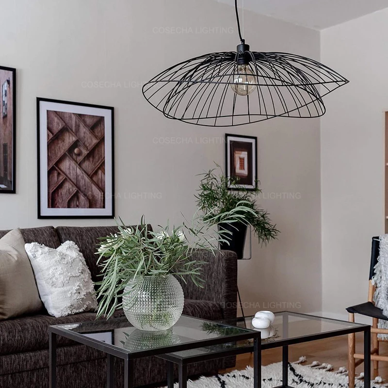 Современный подвесной светильник в скандинавском стиле лампа форме шляпы для