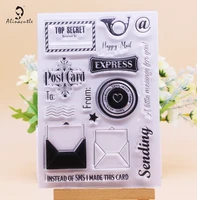 happy mail clear stamps scrapbook handmade card album paper craft rubber transparent silicon stamp alinacutle