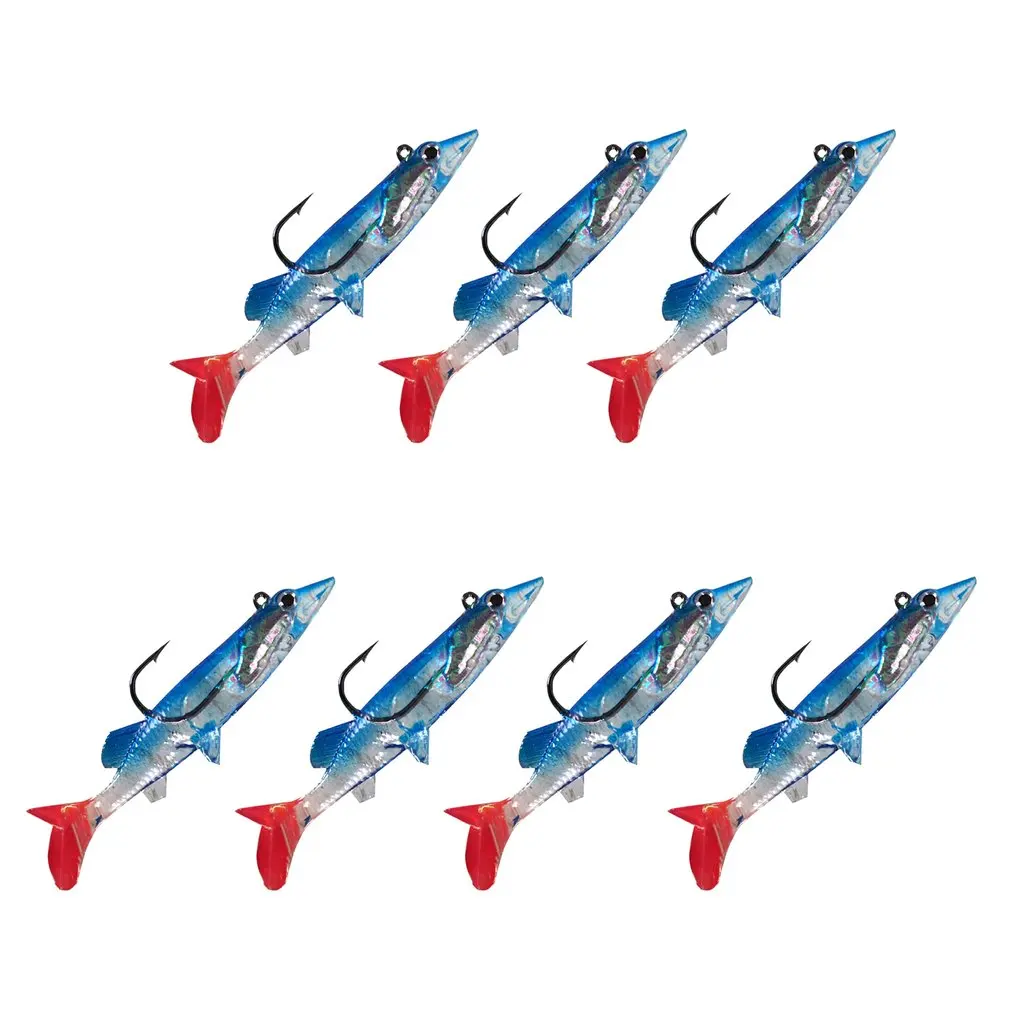 

Universal PVC Fishing Lures 7 PCS Single Hook Soft Baits Fish Shape Artificial Bait Professional Fish Accessories