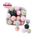 Fkisbox 500 шт., силиконовые 9 мм круглые свободные бусины, не содержит Бисфенол А, Детские Прорезыватели для зубов, прорезыватели для ухода за ребенком, ожерелье для прорезывания зубов, изготовление пищевых продуктов,